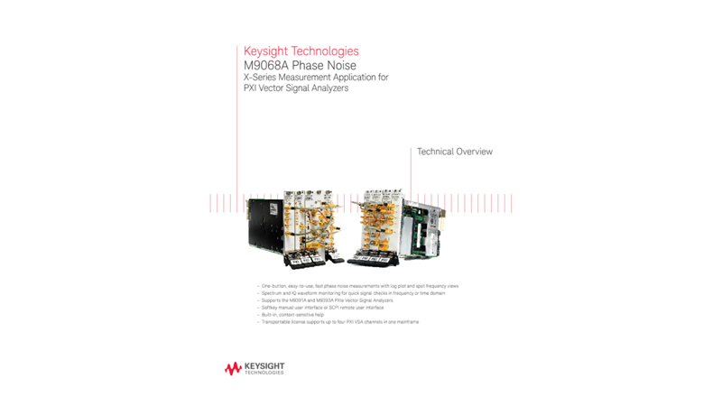 M9068A Phase Noise X-Series Measurement Application for PXI Vector Signal Analyzers